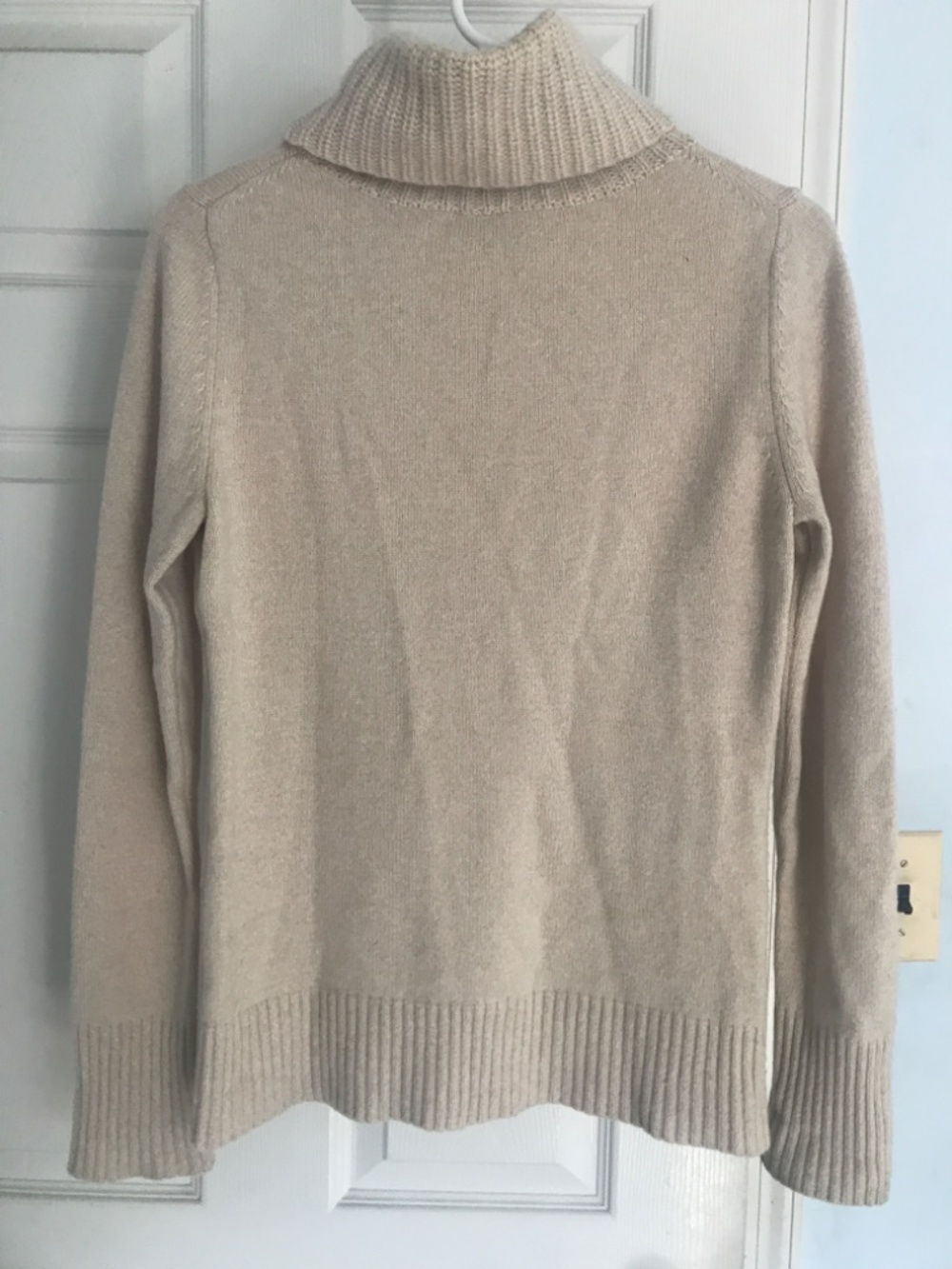 Vintage Ann Taylor Cream Cashmere Turtleneck - Picture 2 of 5